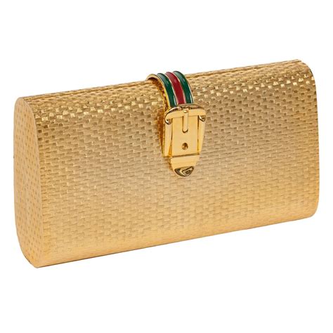 gucci gold clutch bag